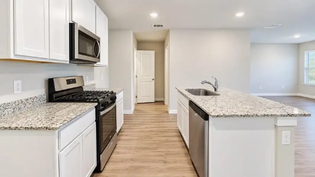 Furnished interior view inside a new home in Fisher's Cove, Aransas Pass (Image 3).