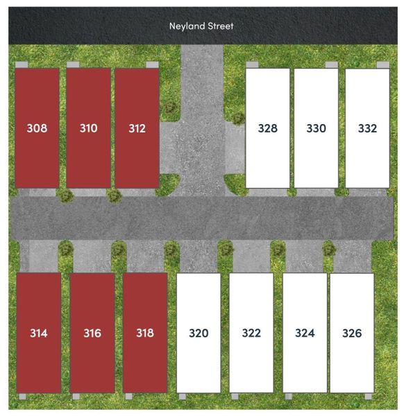 Neyland Views - Site PlanPhase 1 (in red) SOLD-OUT!Phase 2 (in white) available homes! Neyland Views - Site PlanPhase 1 (in red) SOLD-OUT!Phase 2 (in white) available homes!