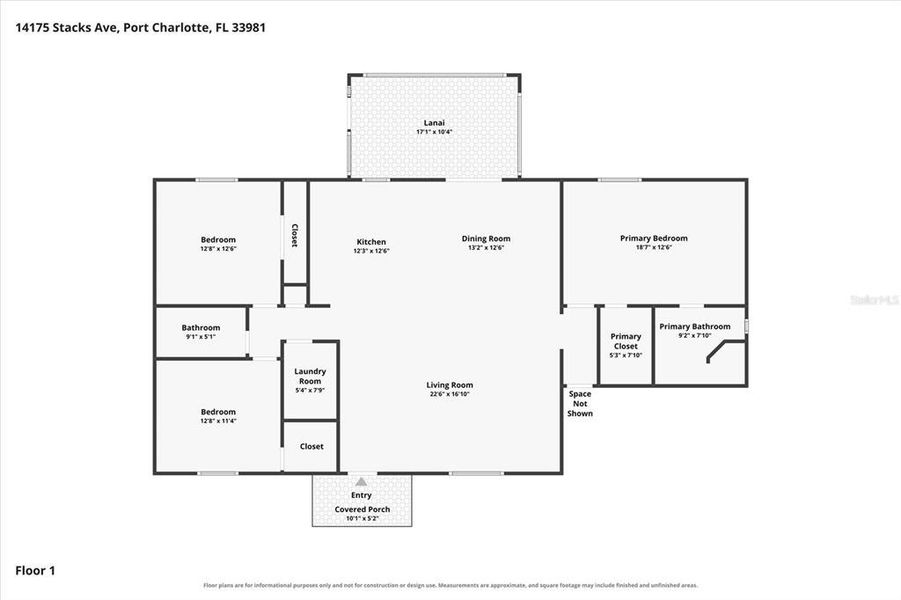 2D floor plan layout of this home in , Port Charlotte, FL (Image 5).