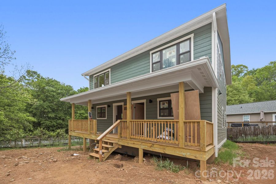 Exterior details and patio area of a home in , Asheville (Image 16).