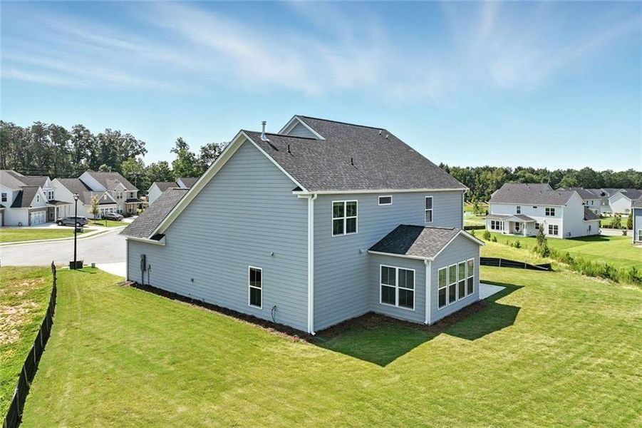 Exterior details and patio area of a home in Berkeley Mill, Cumming (Image 27).