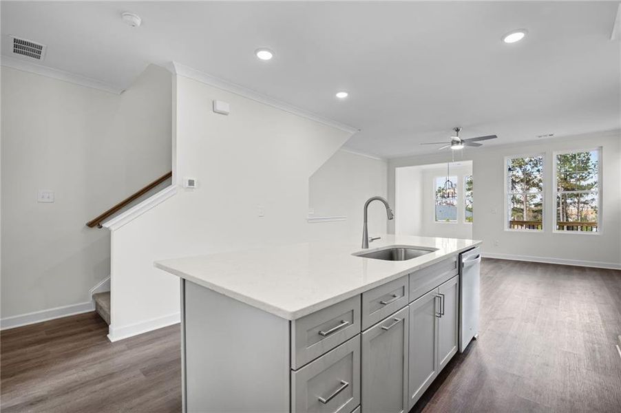 Furnished interior view inside a new home in The Village at River Green, Canton (Image 8).