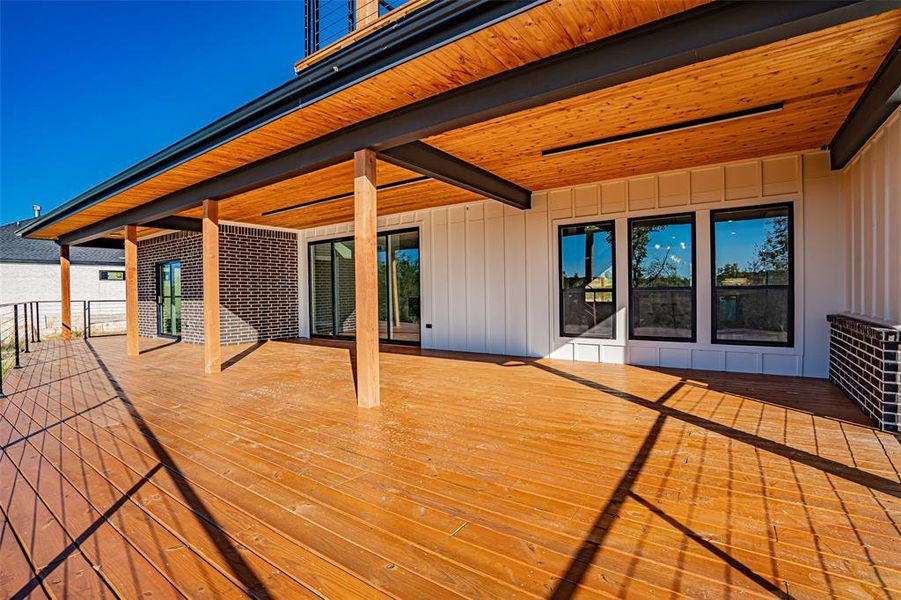 View of wooden deck View of wooden deck