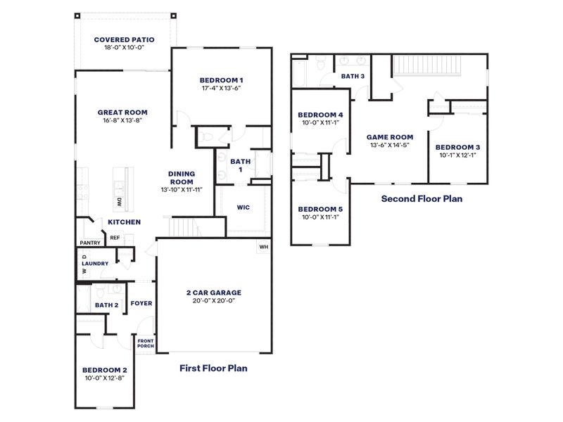 2D floor plan layout for the Ibis by D.R. Horton in Elena Trails, Maricopa, AZ (Image 4). 2D floor plan layout for the Ibis by D.R. Horton in Elena Trails, Maricopa, AZ (Image 4).