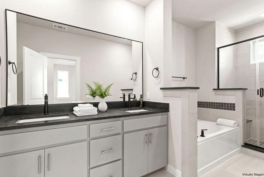 Furnished interior view inside a new home in Willow Grove Townhomes, Melissa (Image 27). Furnished interior view inside a new home in Willow Grove Townhomes, Melissa (Image 27).