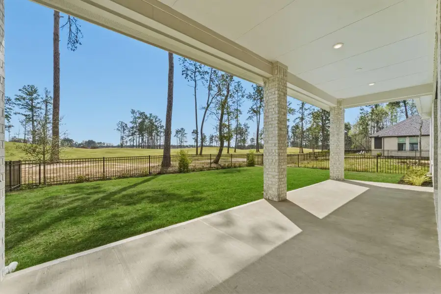 Exterior details and patio area of a home in The Highlands, Porter (Image 20).