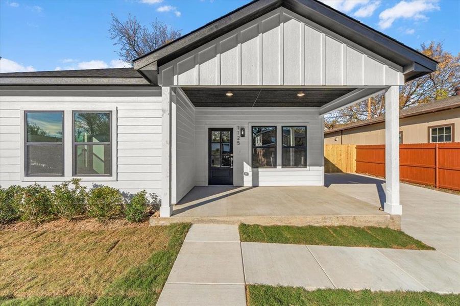 Exterior details and patio area of a home in , Fort Worth (Image 2). Exterior details and patio area of a home in , Fort Worth (Image 2).