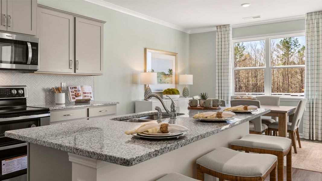 Representative furnished interior of a home built from the Denton by D.R. Horton in Jackson Landing, Jefferson (Image 9).