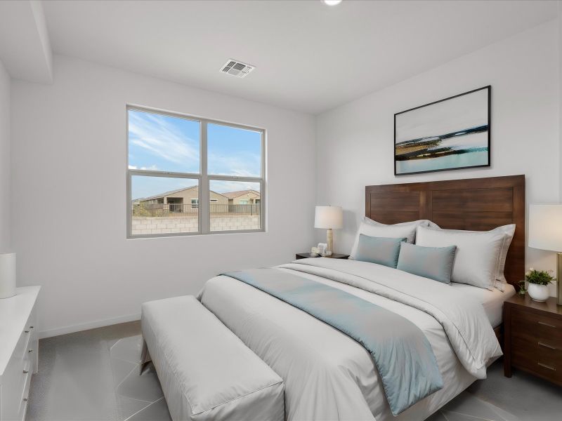 Virtual Rendering of Bedroom in the Onyx Floorplan