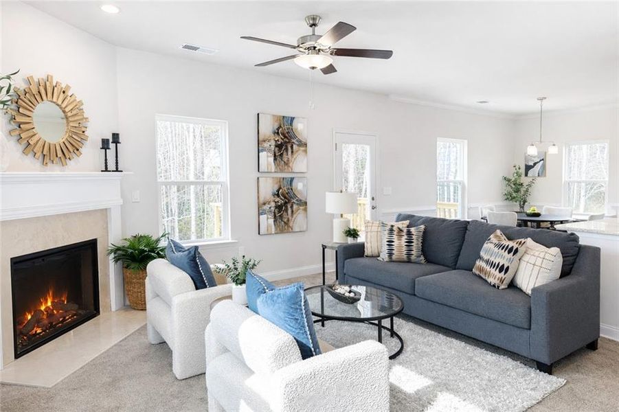 Furnished interior view inside a new home in Canterbury Villas, Carrollton (Image 6).