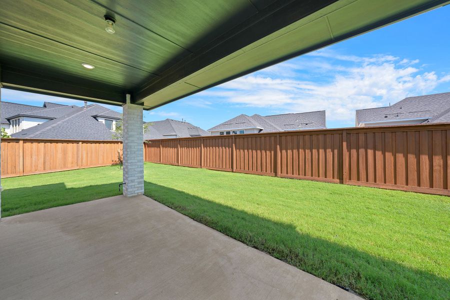 Exterior details and patio area of a home in Fields - 50' Lots, Frisco (Image 3). Exterior details and patio area of a home in Fields - 50' Lots, Frisco (Image 3).