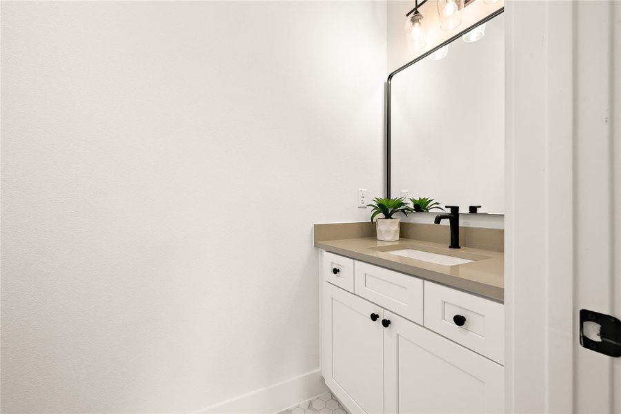 Downstairs powder bath Downstairs powder bath