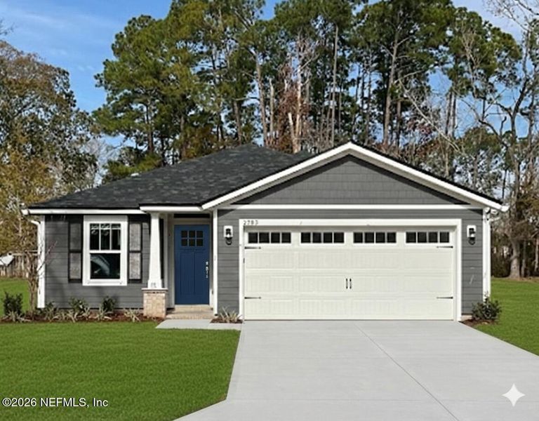 Front exterior of a new home in , Jacksonville, FL, highlighting curb appeal (Image 1). Front exterior of a new home in , Jacksonville, FL, highlighting curb appeal (Image 1).