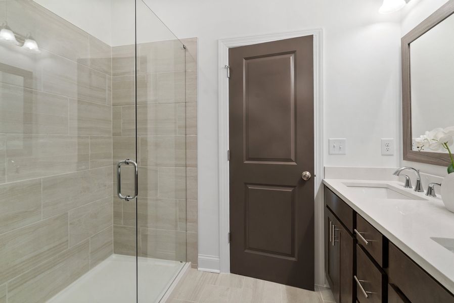 Representative furnished interior of a home built from the The Oleander by The Providence Group in Market Square at Sawnee Village, Cumming (Image 39).