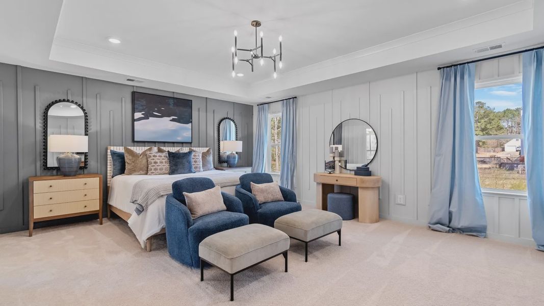 Representative furnished interior of a home built from the Wynwood by DRB Homes in Cottages of Bearwood, Mount Pleasant (Image 42).