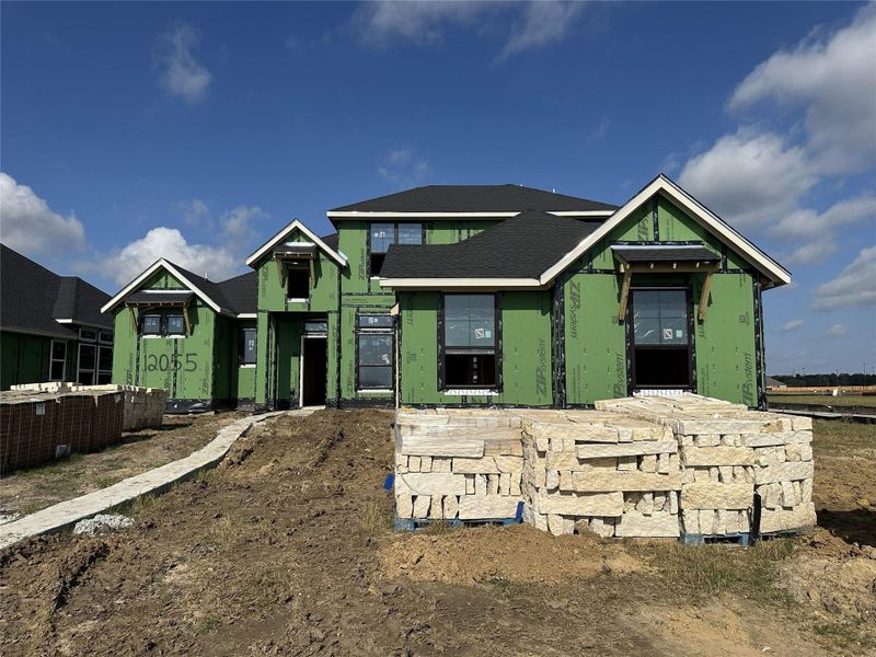 In-progress construction of a new home in Riceland, Mont Belvieu, TX (Image 12).