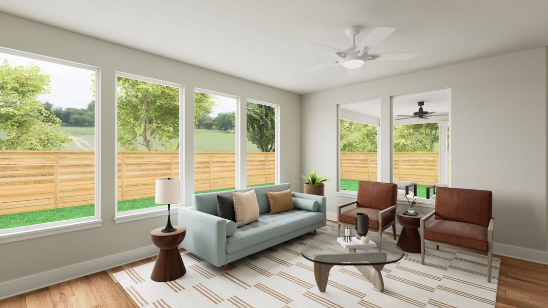 Representative furnished interior of a home built from the Laurel by Tri Pointe Homes in Landmark, Denton (Image 6). Representative furnished interior of a home built from the Laurel by Tri Pointe Homes in Landmark, Denton (Image 6).