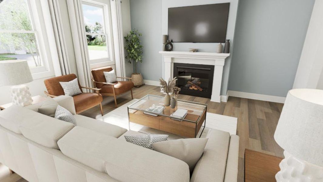 Furnished interior view inside a new home in Wendell Falls, Wendell (Image 3).