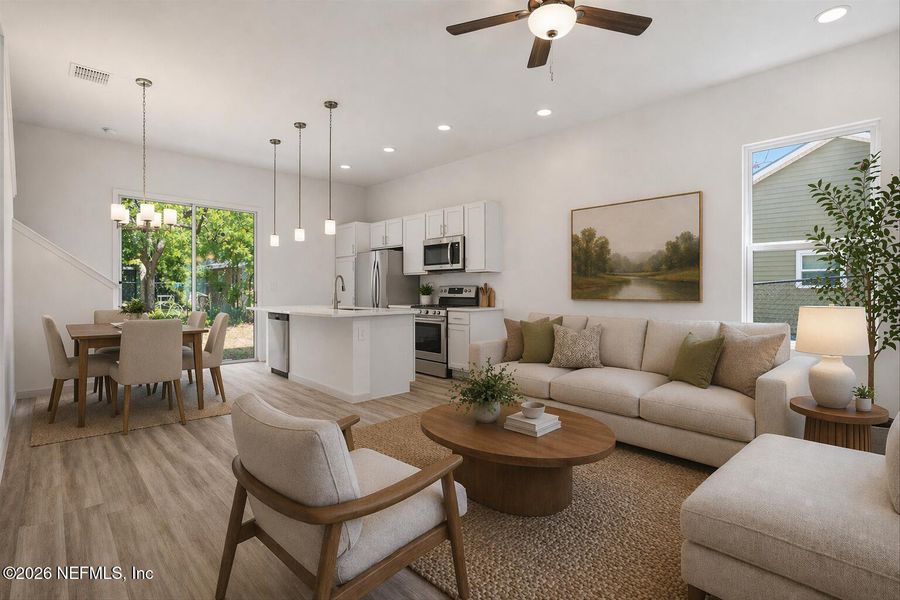 Furnished interior view inside a new home in , Jacksonville (Image 12).