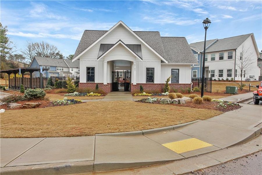 Front exterior of a new home in , Douglasville, GA, highlighting curb appeal (Image 24).