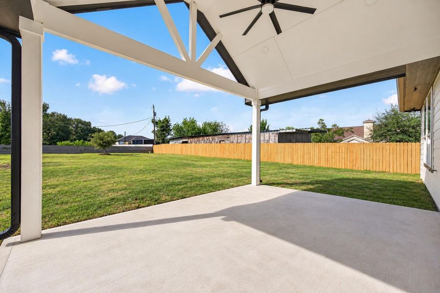 Exterior details and patio area of a home in , Prairie View (Image 33). Exterior details and patio area of a home in , Prairie View (Image 33).