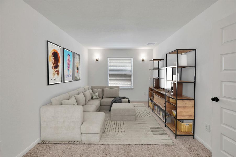 Dedicated media room (*Photo not of actual home and used for illustration purposes only.)