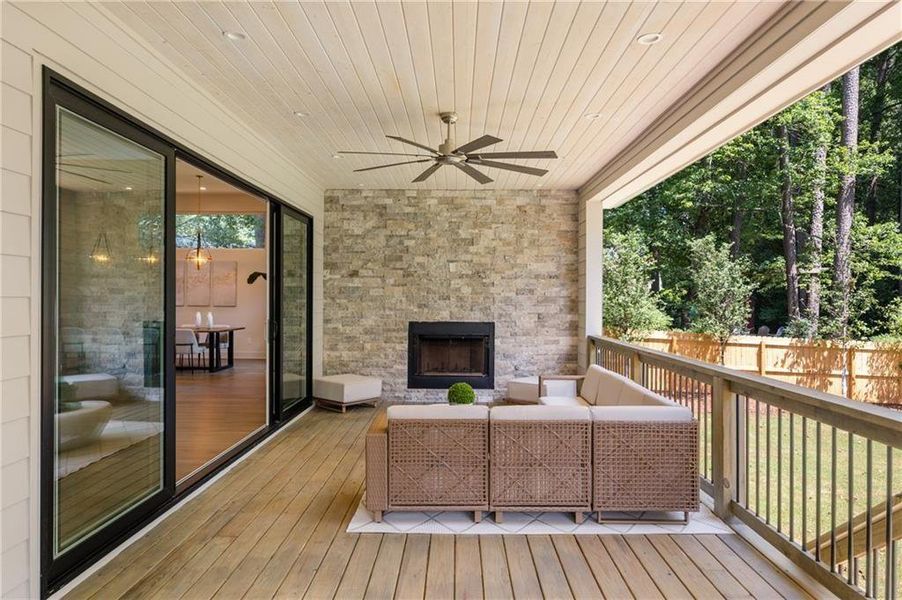 Exterior details and patio area of a home in , Sandy Springs (Image 33).