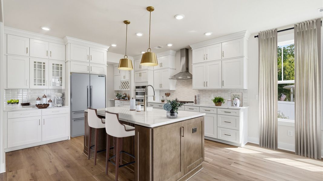 Furnished interior view inside a new home in Pelham Crossing Single Family Homes, Greer (Image 42).