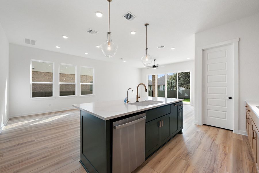 Furnished interior view inside a new home in Wolf Ranch, Georgetown (Image 14).