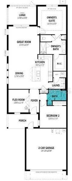 2D floor plan layout of this home in Wellen Park, Venice, FL (Image 2). 2D floor plan layout of this home in Wellen Park, Venice, FL (Image 2).