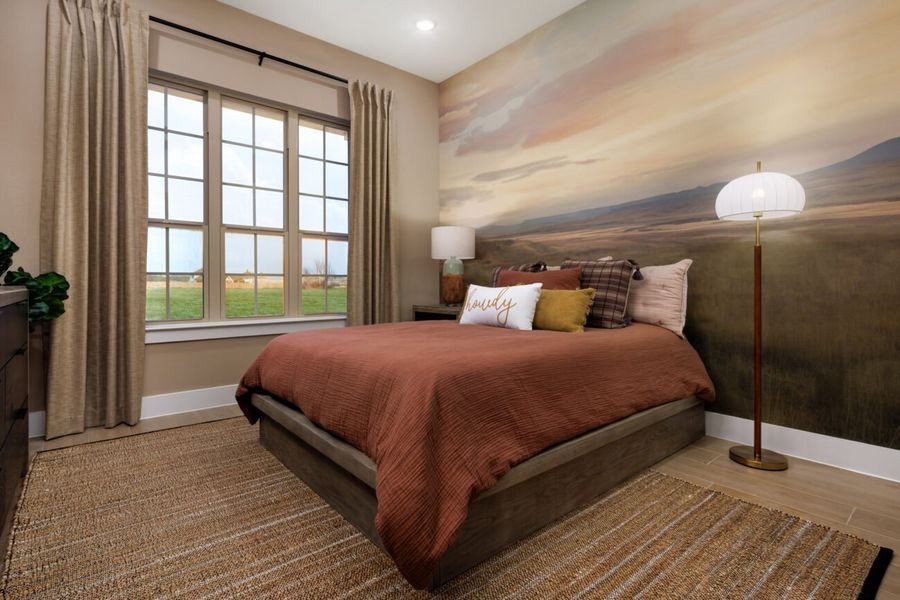 Representative furnished interior of a home built from the Castella by Ladera Texas in Ladera at Timberbrook, Justin (Image 14).