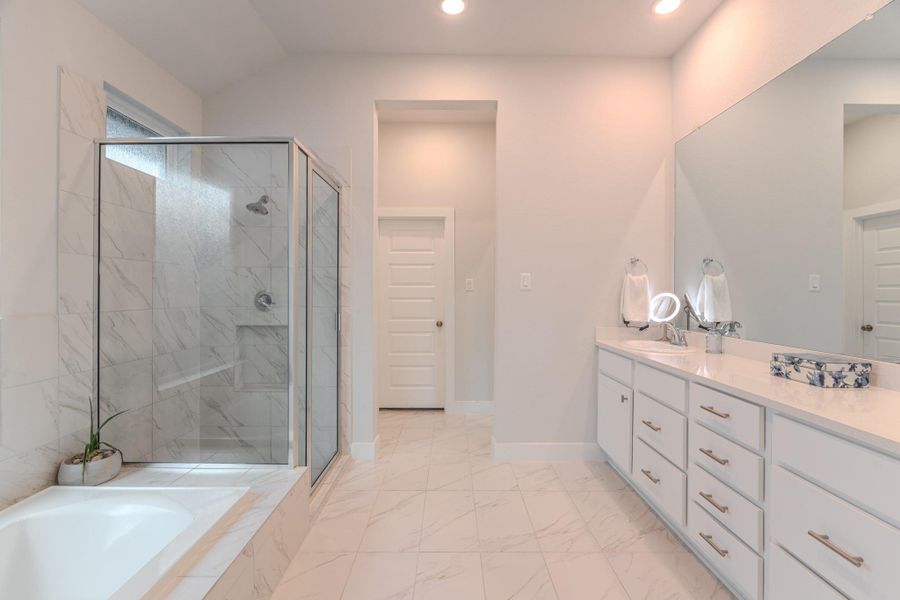 Furnished interior view inside a new home in Grand Central Park, Conroe (Image 29).