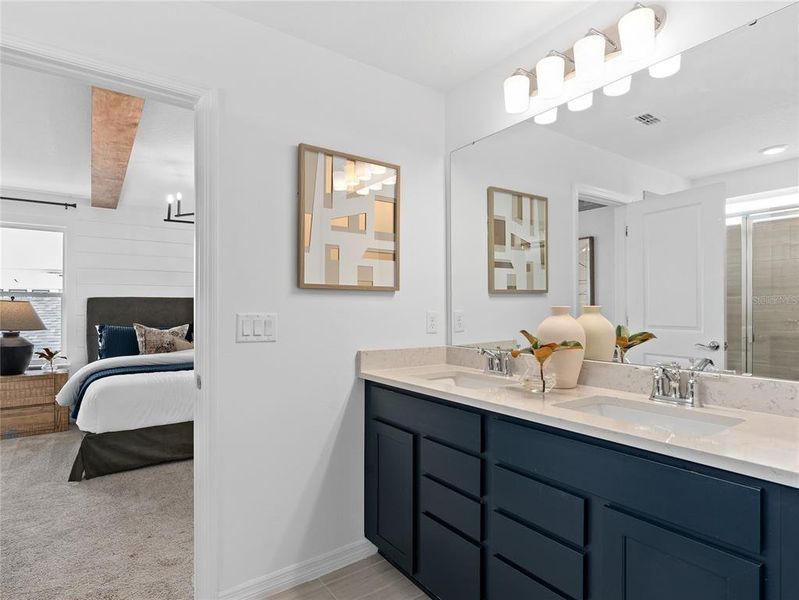 Furnished interior view inside a new home in EverBe, Orlando (Image 23).