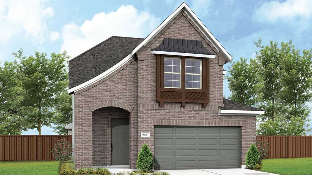 Representative exterior photo of a completed home built from the Meridian by DRB Homes in Westridge Journey, McKinney, TX (Image 8).