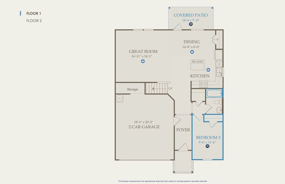 Kisko Floor Plan, Quick Move-In Home, Floor 1