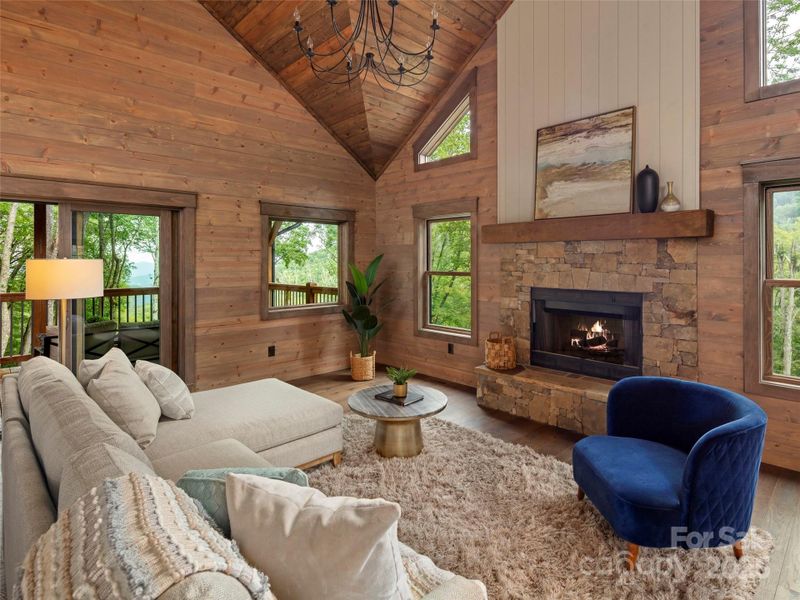 Furnished interior view inside a new home in , Maggie Valley (Image 5).