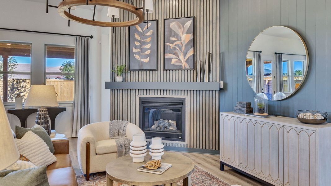 Representative furnished interior of a home built from the Palm by DRB Homes in Revelry, Del Valle (Image 8).