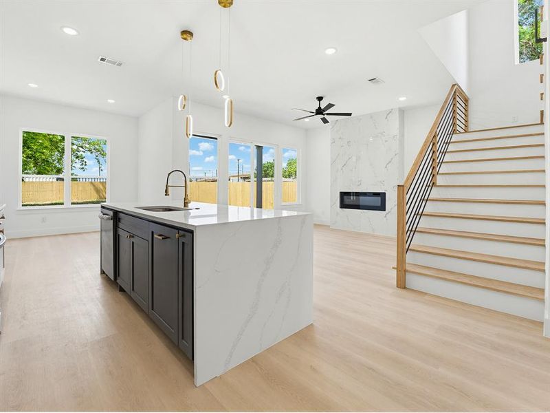 Furnished interior view inside a new home in , Dallas (Image 11).