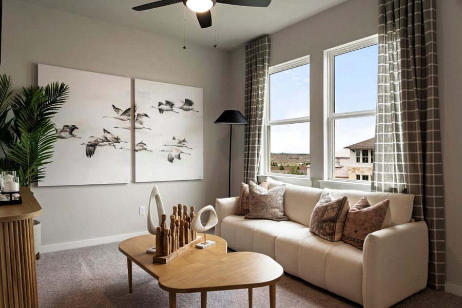 Representative furnished interior of a home built from the Tribeca by Tri Pointe Homes in Park Central, Georgetown (Image 34).
