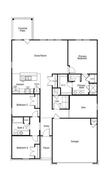 This floor plan features 3 bedrooms, 2 full baths, and over 1,600 square feet of living space.