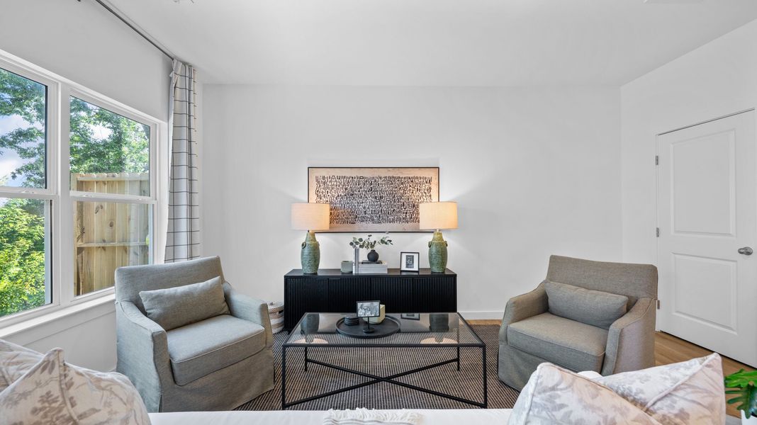 Furnished interior view inside a new home in Belcourt Landing, Cleveland (Image 15). Furnished interior view inside a new home in Belcourt Landing, Cleveland (Image 15).