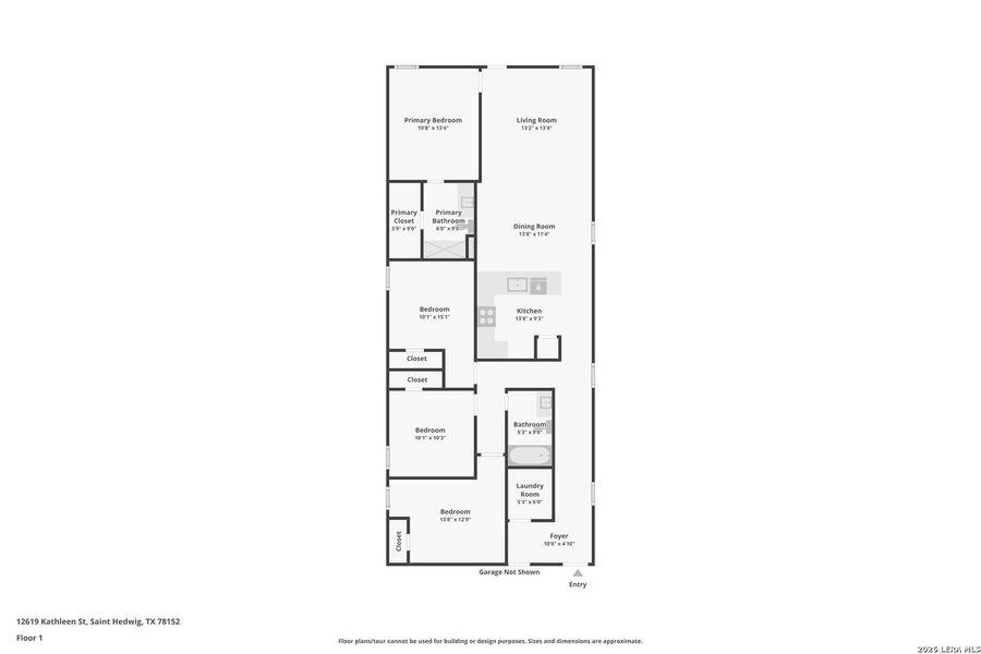 2D floor plan layout of this home in Spring Grove, St. Hedwig, TX (Image 3).