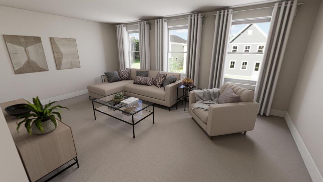 Furnished interior view inside a new home in The Preserve at Marks Creek, Knightdale (Image 9). Furnished interior view inside a new home in The Preserve at Marks Creek, Knightdale (Image 9).