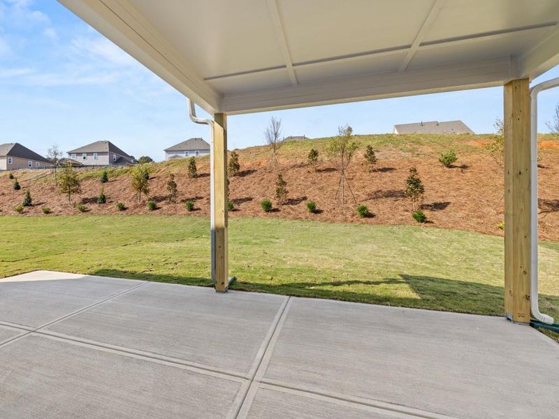 Exterior details and patio area of a home in Haven Abbey, Cumming (Image 2).