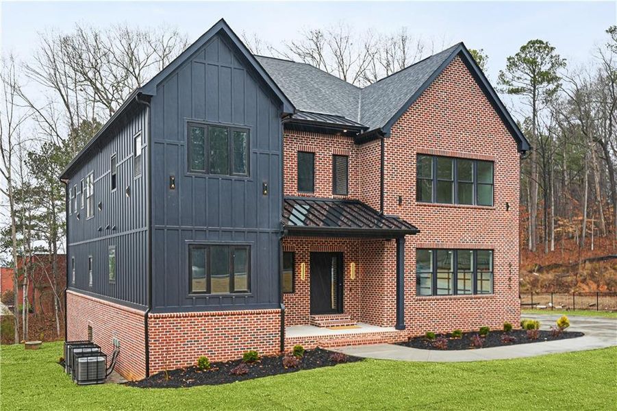 Front exterior of a new home in , Atlanta, GA, highlighting curb appeal (Image 2). Front exterior of a new home in , Atlanta, GA, highlighting curb appeal (Image 2).