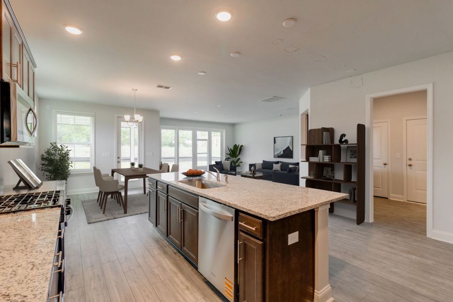Furnished interior view inside a new home in Pecan Orchard, Elgin (Image 6).