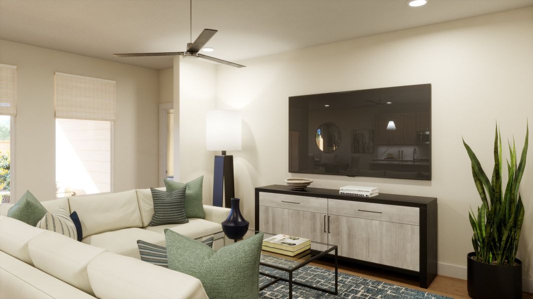 Representative furnished interior of a home built from the 4057 by Risewell Homes in Freedom at Anthem, Kyle (Image 4). Representative furnished interior of a home built from the 4057 by Risewell Homes in Freedom at Anthem, Kyle (Image 4).