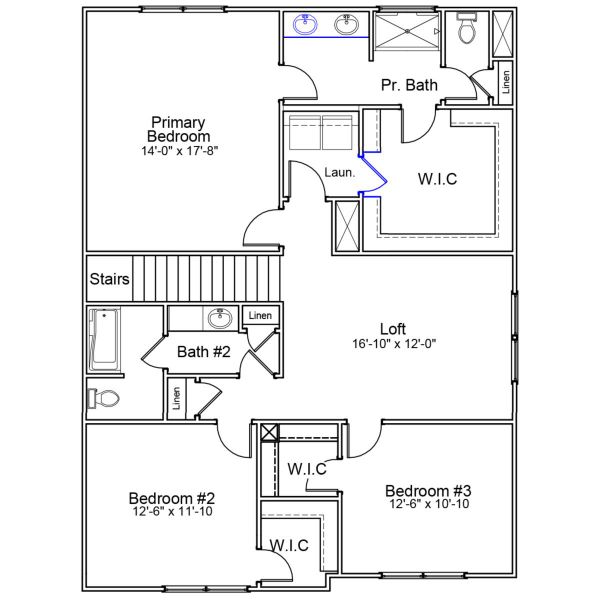 2D floor plan layout of this home in Bell West, Kernersville, NC (Image 5).