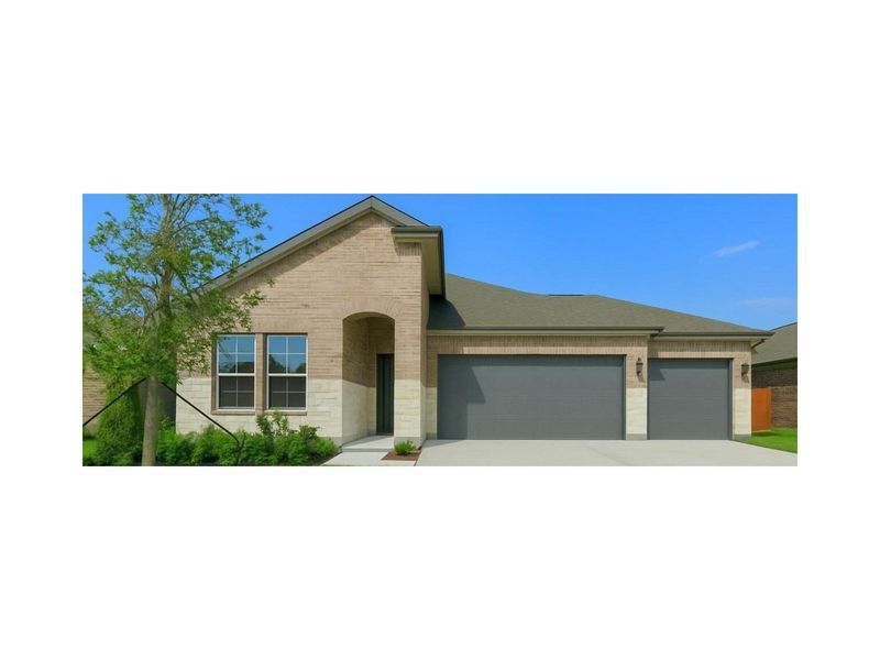 Exterior rendering of this home design in River Ranch Meadows, Dayton, TX (Image 3).