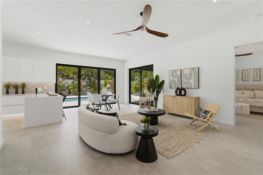 Furnished interior view inside a new home in , Sarasota (Image 10).